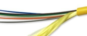 Kabel Optik Dalam Ruangan SM Lembut OD 4.5mm GJFJV-6B1 9/125 Warna Kuning 6 Core