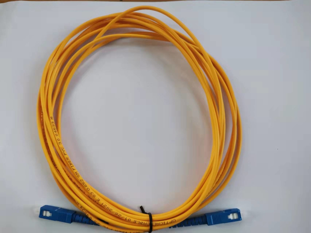 5m PVC Fiber Optic Patch Cord Simplex Singlemode SC UPC Diameter 3.0mm