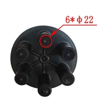 6 Port Kabel Serat Optik Penutupan Bersama 24F 48F 72F 96F PP PC Bahan ABS Warna Hitam