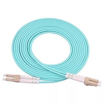 Duplex LC LC OM3 Patch Cord Jaket LSZH Untuk Gigabit Ethernet