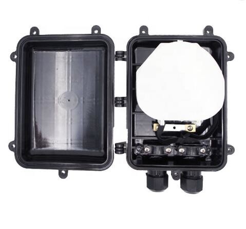 Pole Mounting Outdoor Fiber Optic Distribution Box 12 - 48 Core ODB Warna Hitam