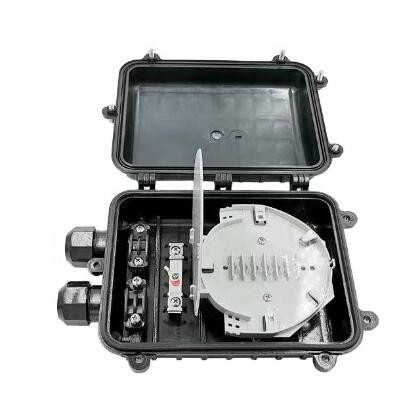 Pole Mounting Outdoor Fiber Optic Distribution Box 12 - 48 Core ODB Warna Hitam