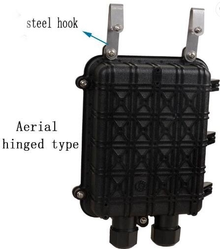 Pole Mounting Outdoor Fiber Optic Distribution Box 12 - 48 Core ODB Warna Hitam
