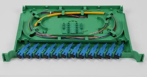 Optic Fusion Splice Tray 12 Core Bundled Pigtail Empty Tray SC FC LC Konfigurasi Penuh